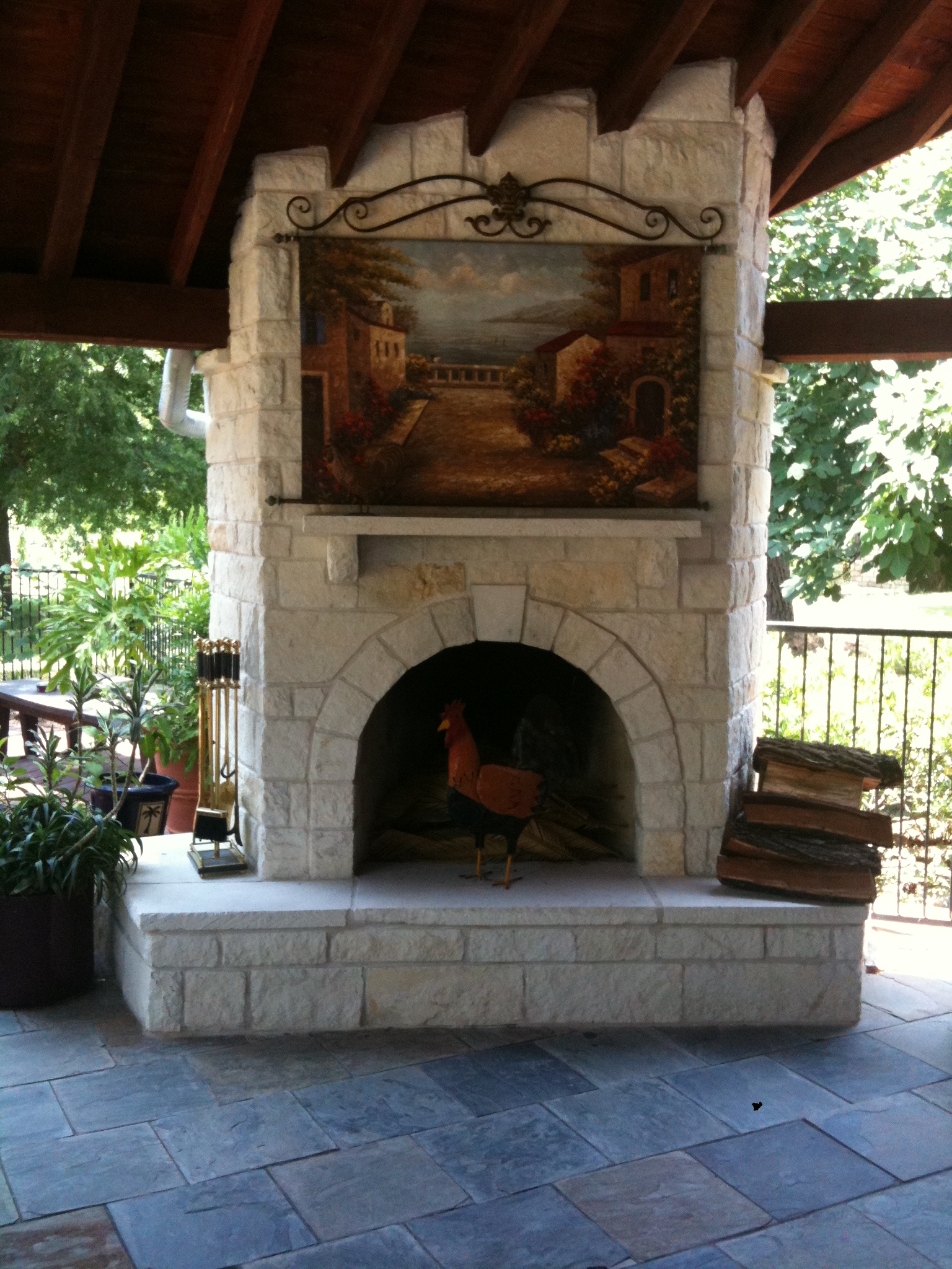 Austin Stone Fireplace