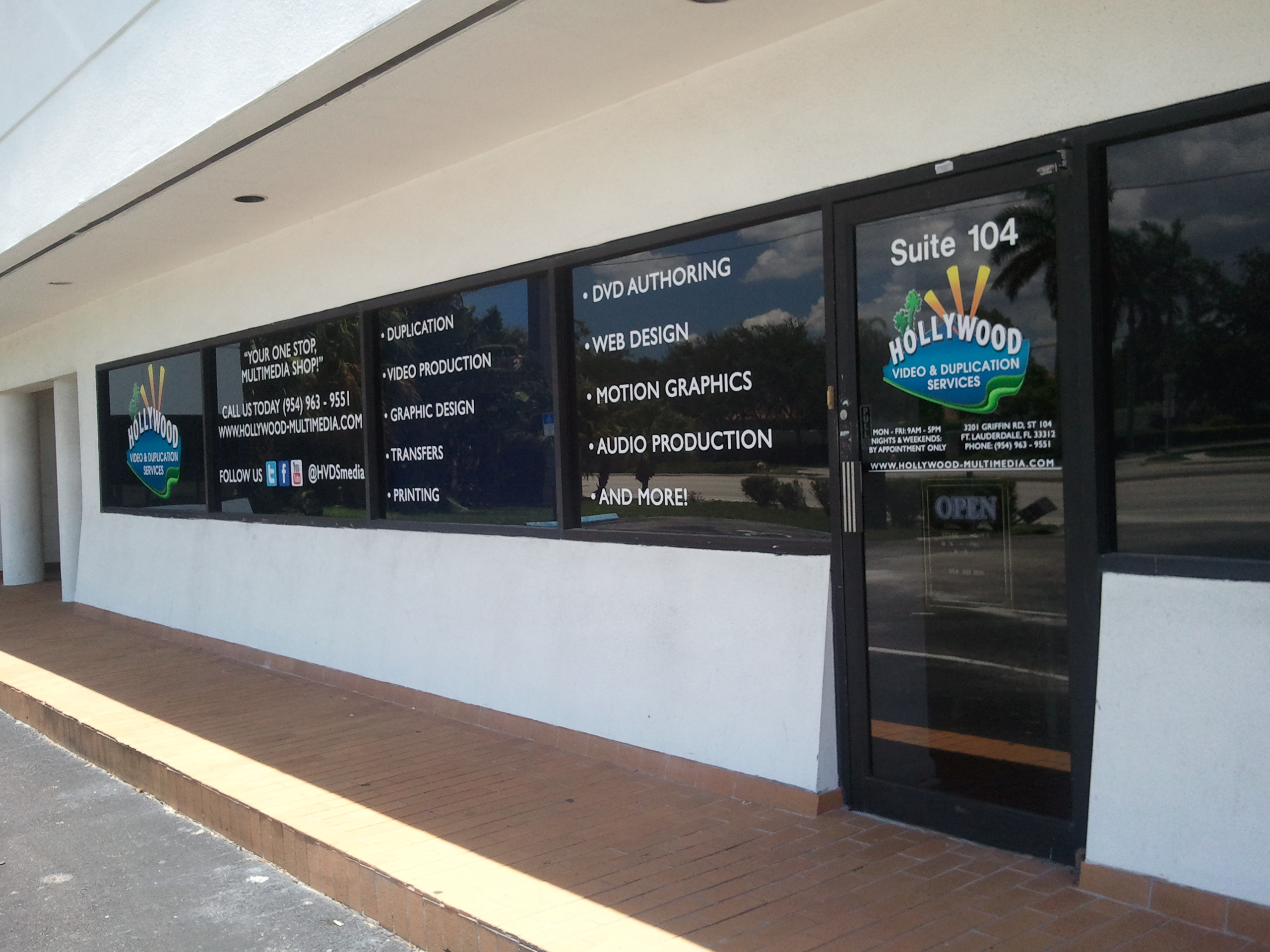 Hollywood Video & Duplication Services, 3201 Griffin Rd, Suite 104