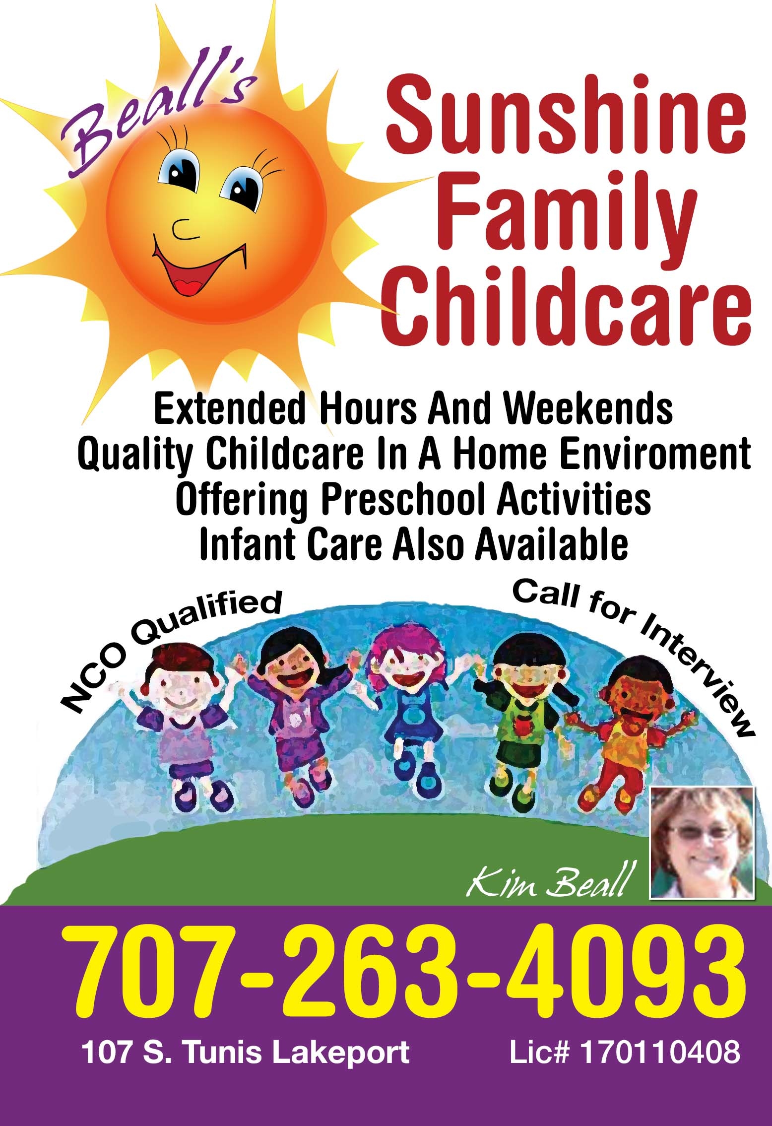 Beall's Sunshine Family Childcare, Kim Beall Owner