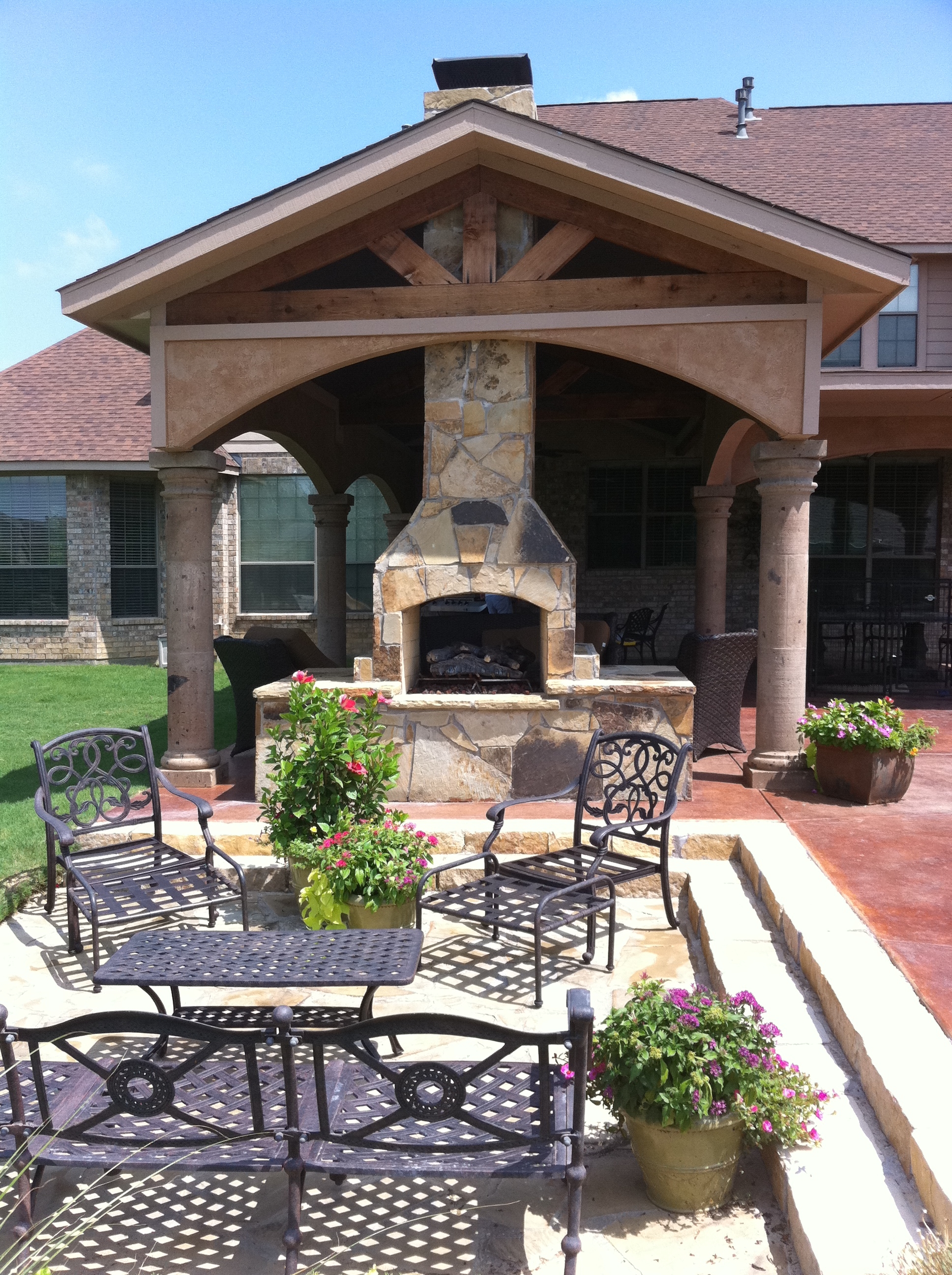 Oklahoma Outdoor Fireplace