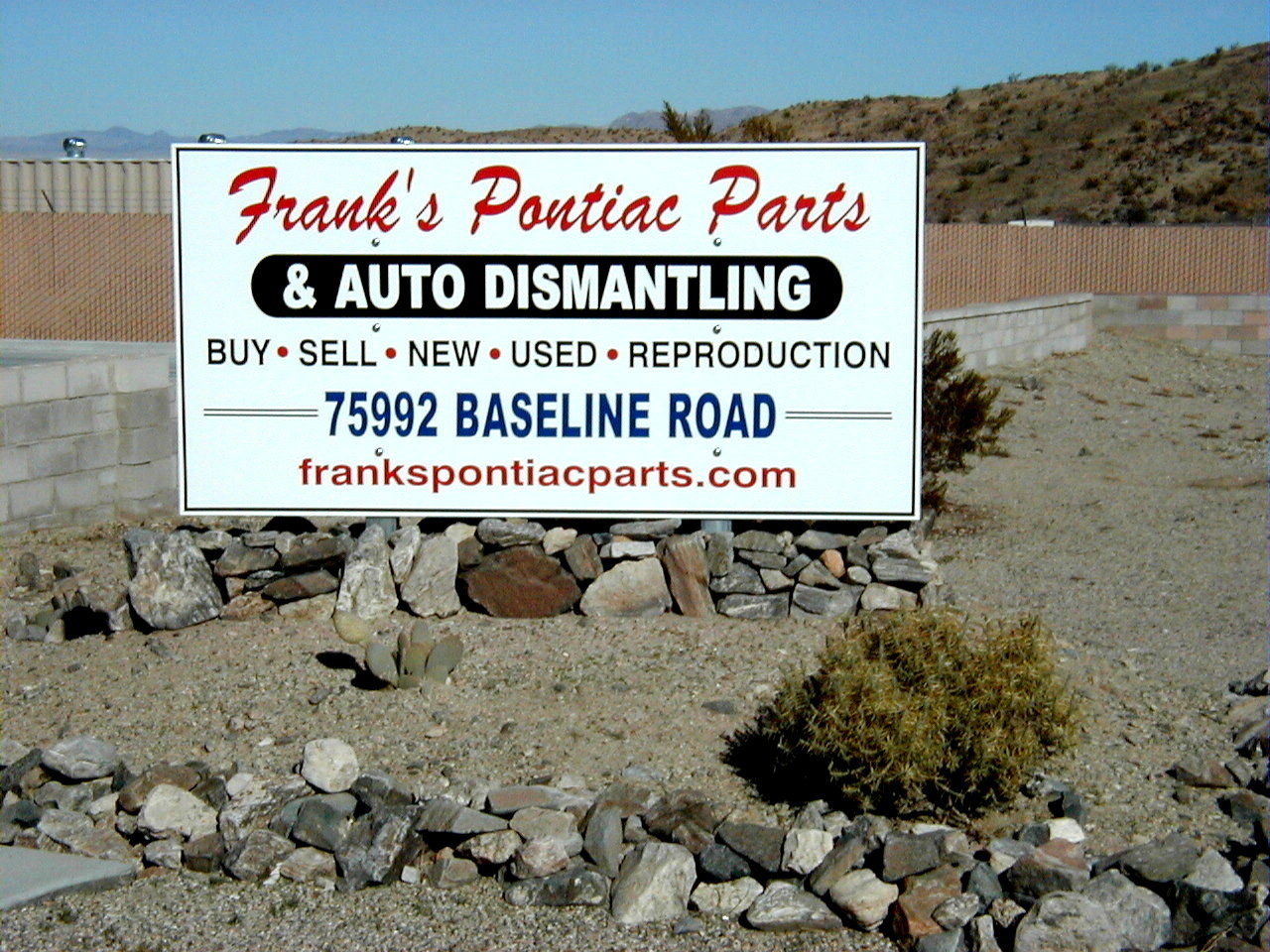 Frank's Pontiac Parts & Auto Dismantling, 75992 Baseline Rd, Twentynine