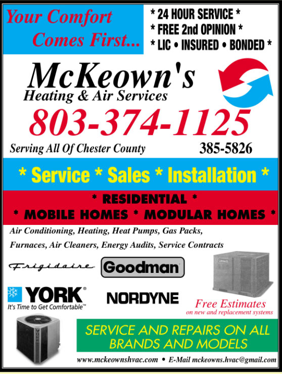 McKeowns Heating and Air, 2255 Beam Dr, Blackstock, SC MapQuest