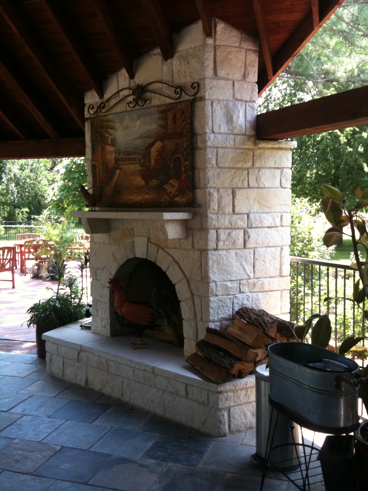 Austin Stone Fireplace