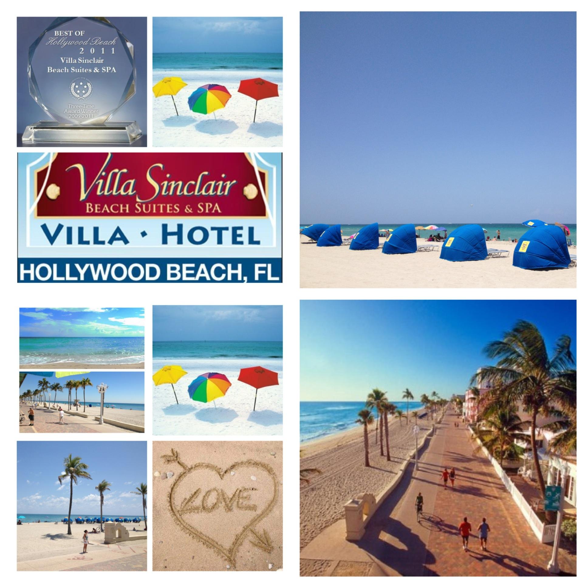 Villa Sinclair Beach Suites & SPA 317 Polk Street Hollywood Beach Florida 33019 RSVP 1-954-450-0000 steps from the Beach & Hollywood Boardwalk
