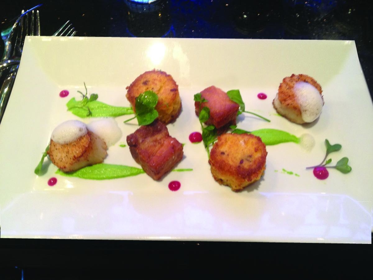 Diver Scallops & Crispy pork belly