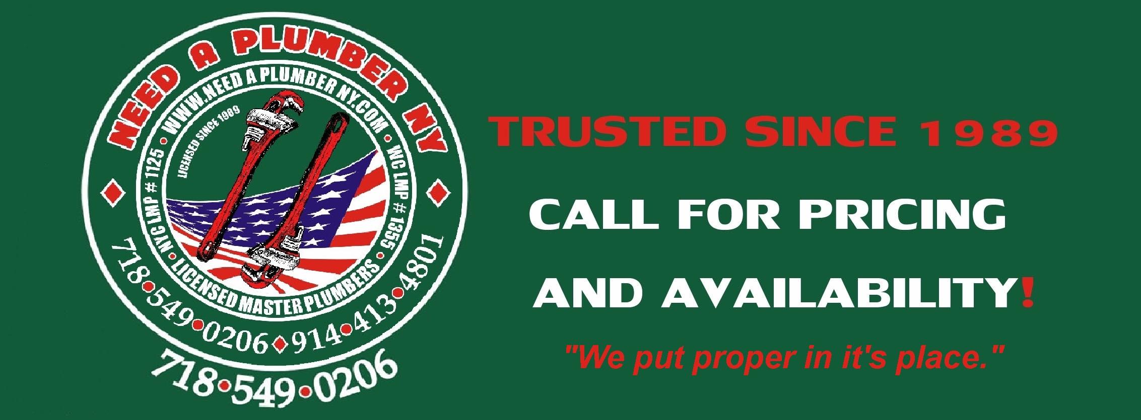 Plumbers in NY Bronx 10463 Need A Plumber NY 505 W 236 Street (718)549-0206