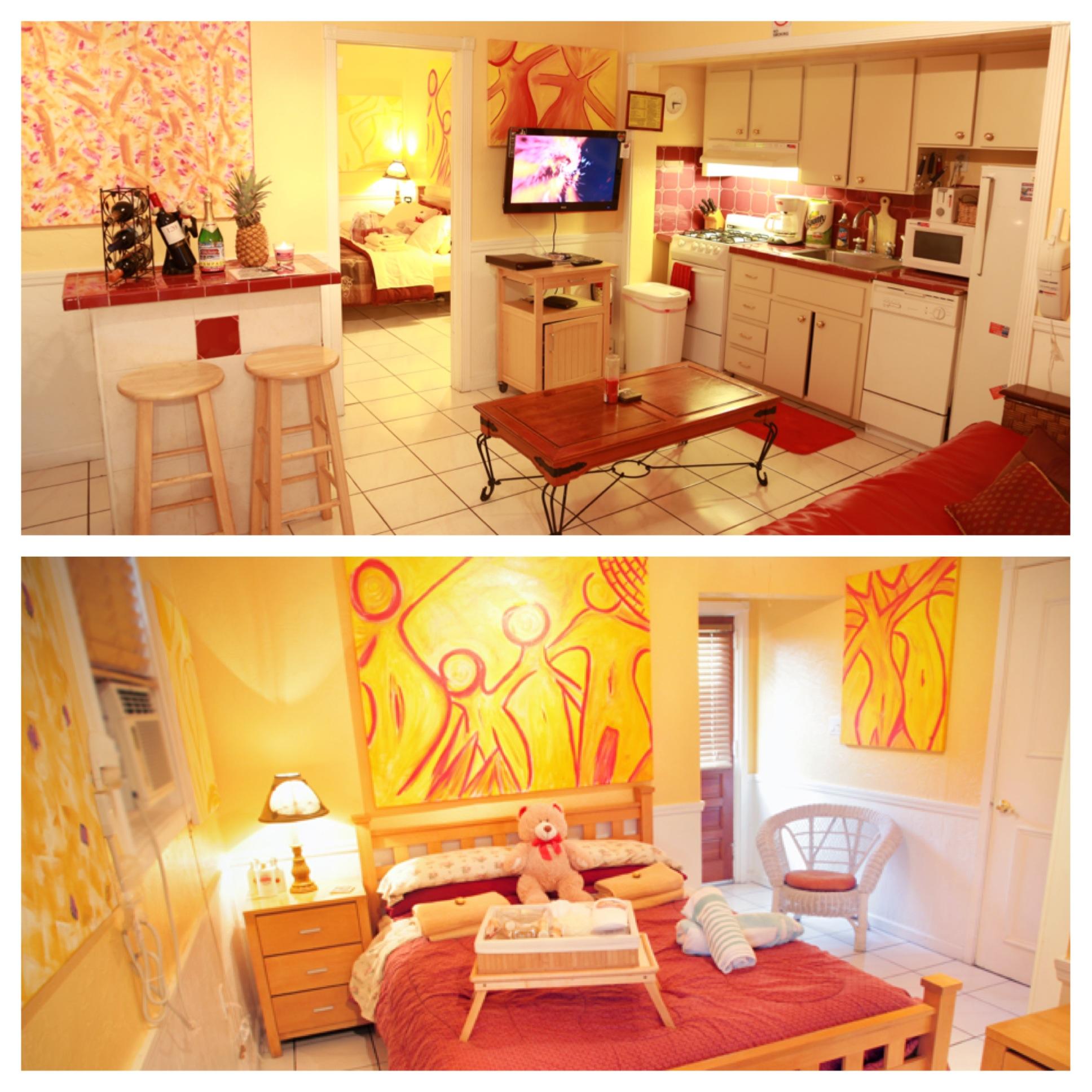 3 Diamonds AAA 1 Bedroom Beach Suite Matisse  1 for 2 to 4, Bedroom Queen Bed+ Living room Sofa Queen + Full Equipped Kitchen + Full Bath + 32