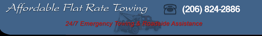Towing in WA Kent 98032 Affordable Flat rate towing 23620 Pacific Highway South (206)453-8799