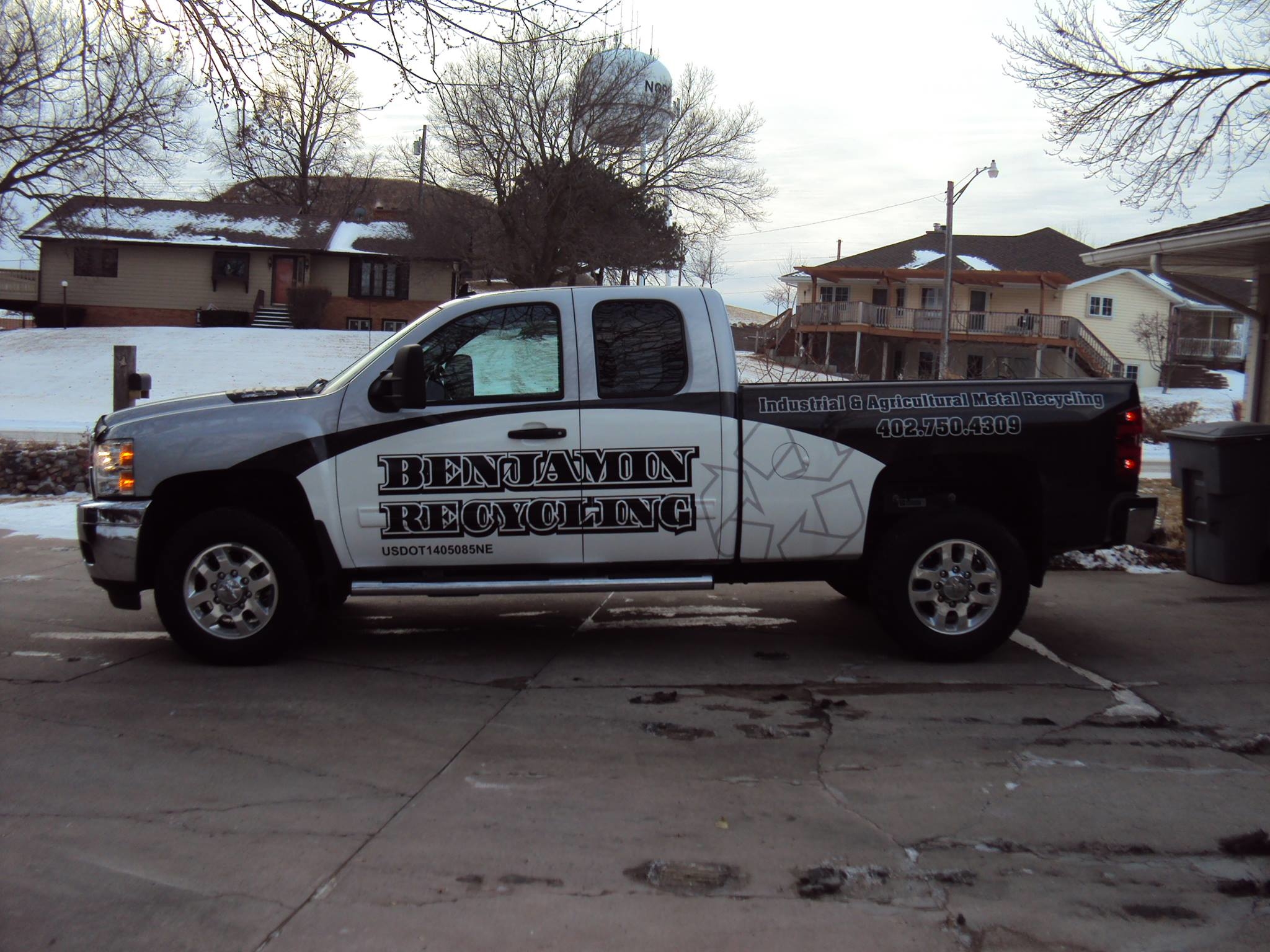 Partial wrap on a Chevrolet Silverado HD.