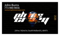 Business card design for Phone Crazy Business card design for Phone Crazy