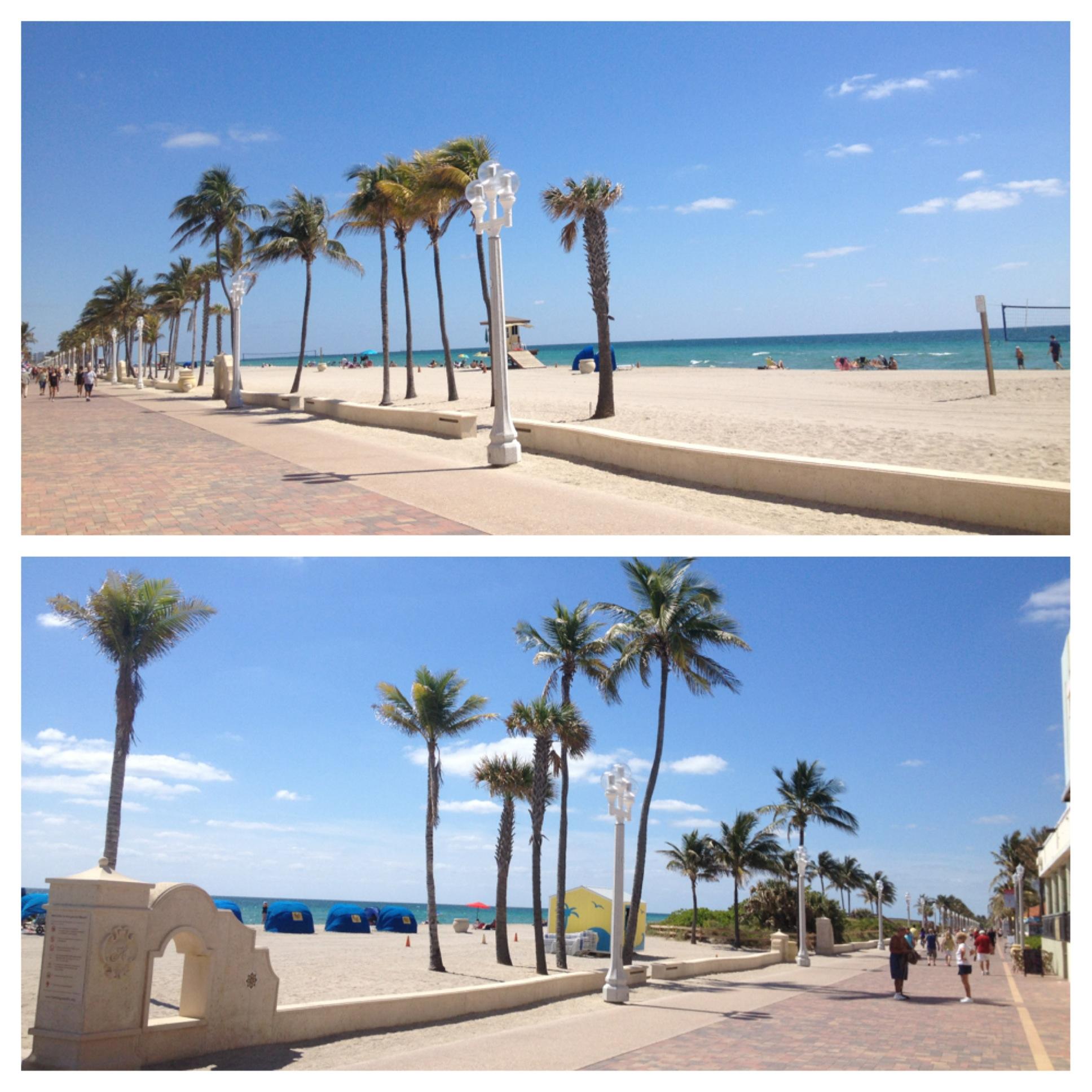 2,6 Miles of Unique Hollywood Beach Boardwalk, directly on the Beach, with NO Car, NO Street in between steps from Villa Sinclair Beach Suites & SPA 317 Polk Street Hollywood Beach Florida 33019 RSVP 1-954-450-0000 steps from the Beach & Hollywood Boardwalk