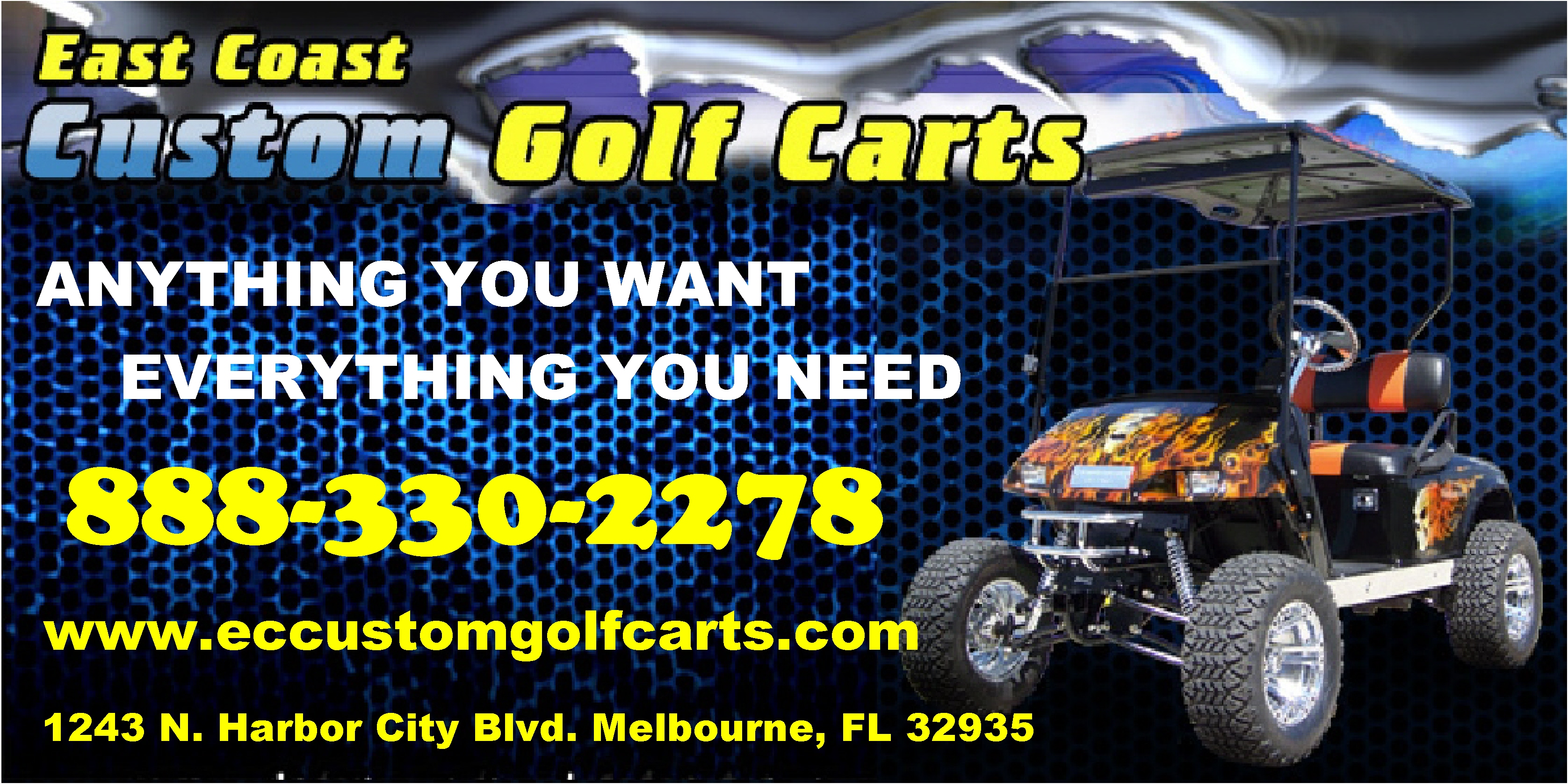 East Coast Custom Golf Carts, 1243 N Harbor City Blvd, Melbourne, FL