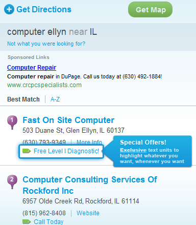 MapQuest advertising