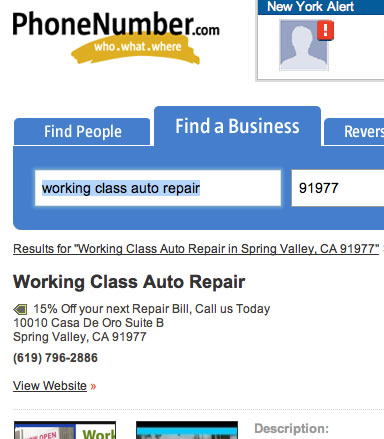Add a business to Phonenumber.com