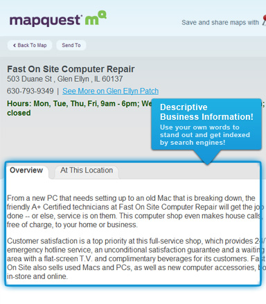 Add a business to local search engines
