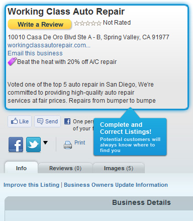 Add a business to Superpages