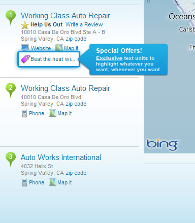 Superpages business listing