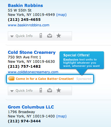 Yellowbook business listing
