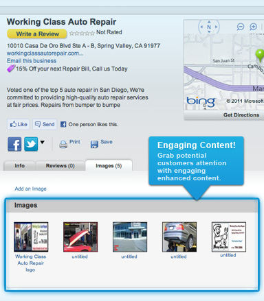 Yellow pages search marketing