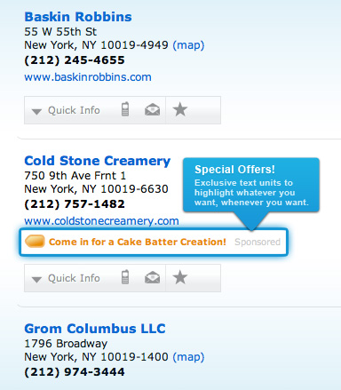 Yellow pages business directory