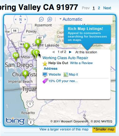 Yellow pages business listings management