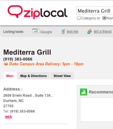 Add a business to ZipLocal