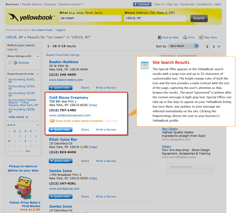 PowerListings Live on Yellowbook