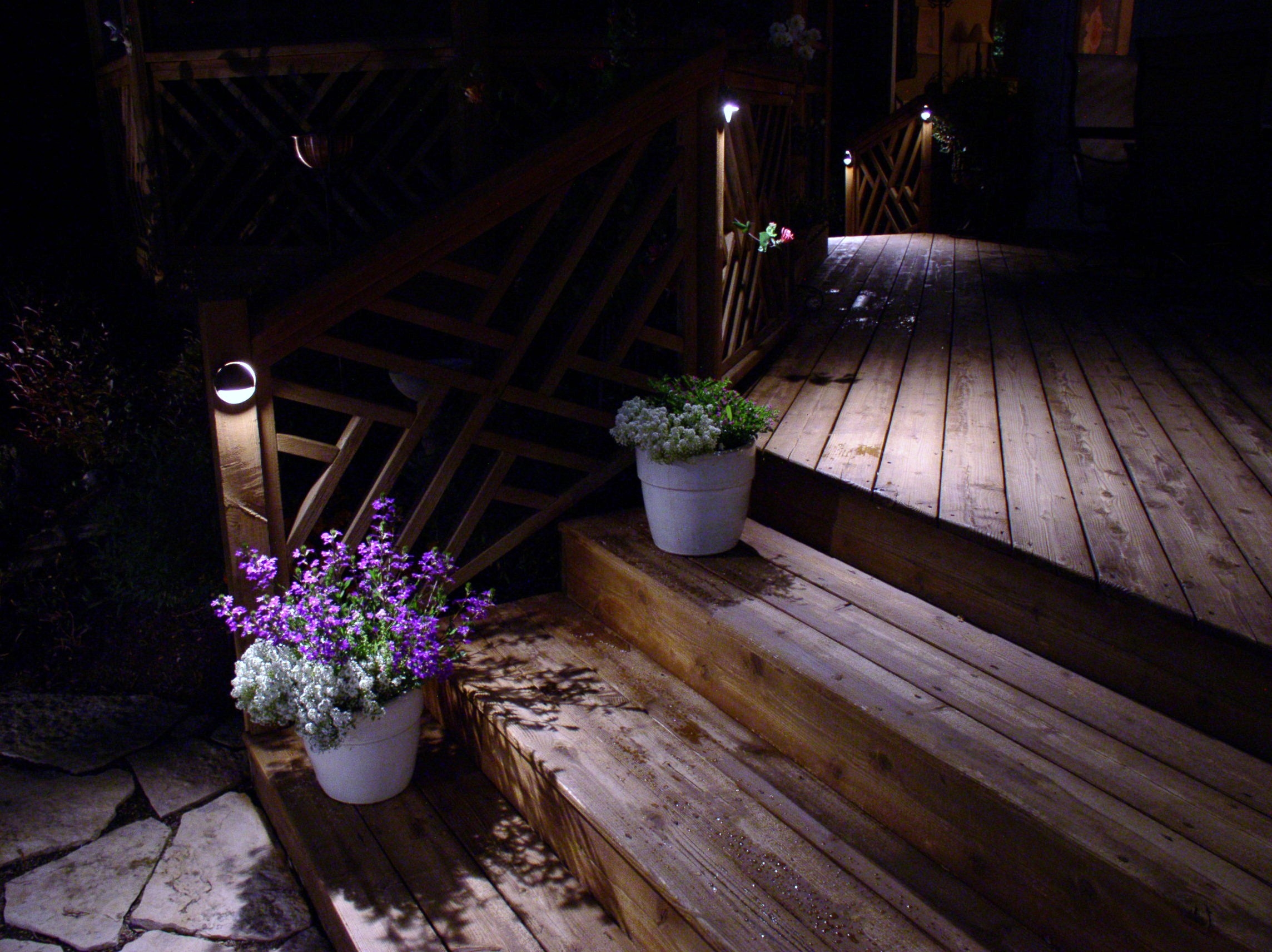 Deck Lights installed by The Illuminators Outdoor Lighting