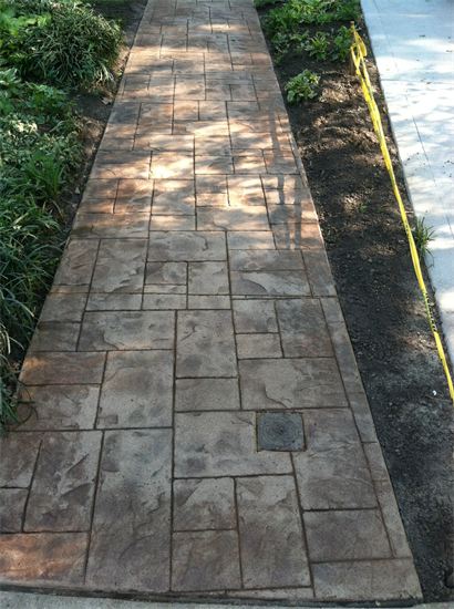 stamped sidewalk