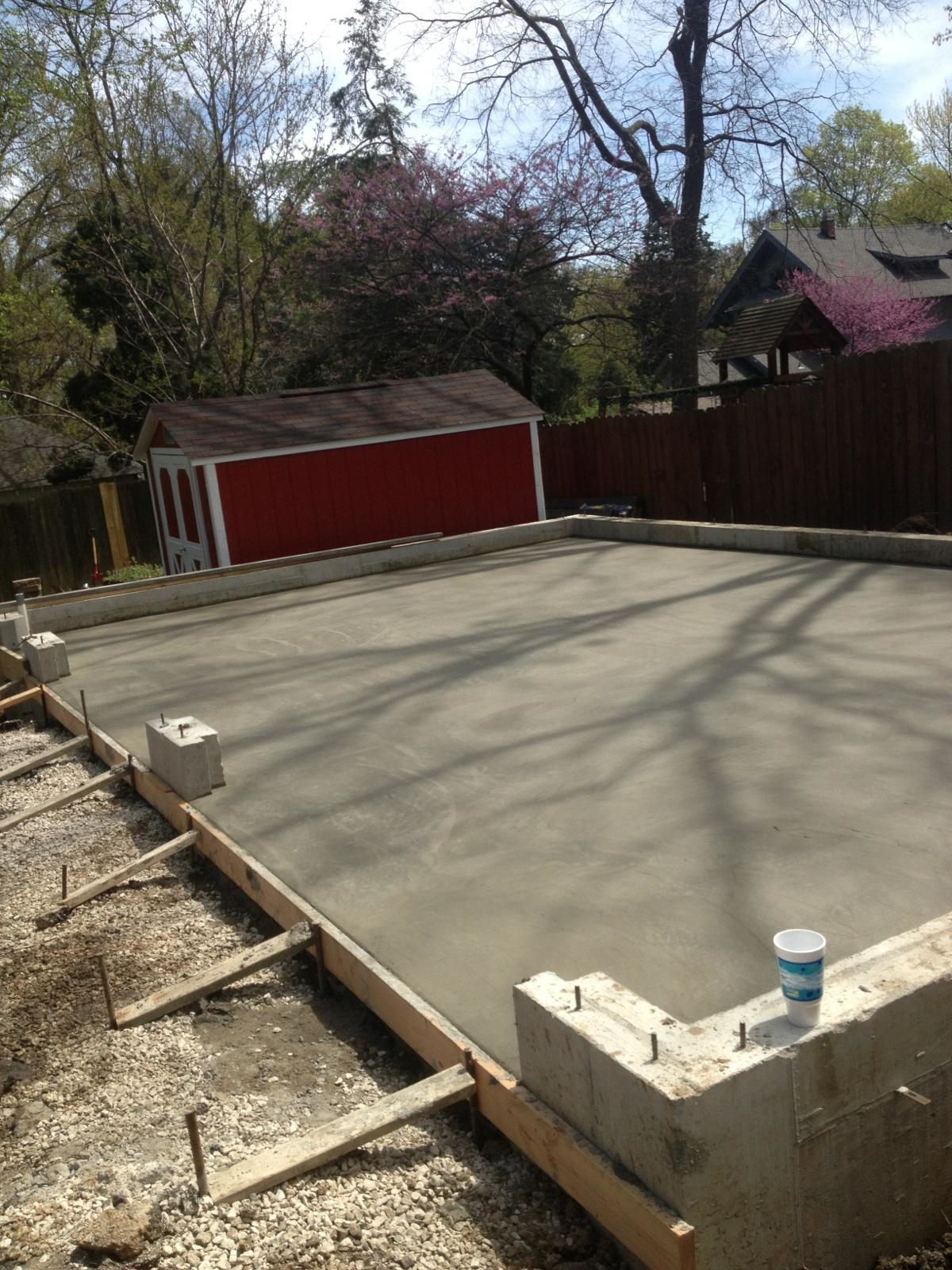garage floor poured slick trowel finish