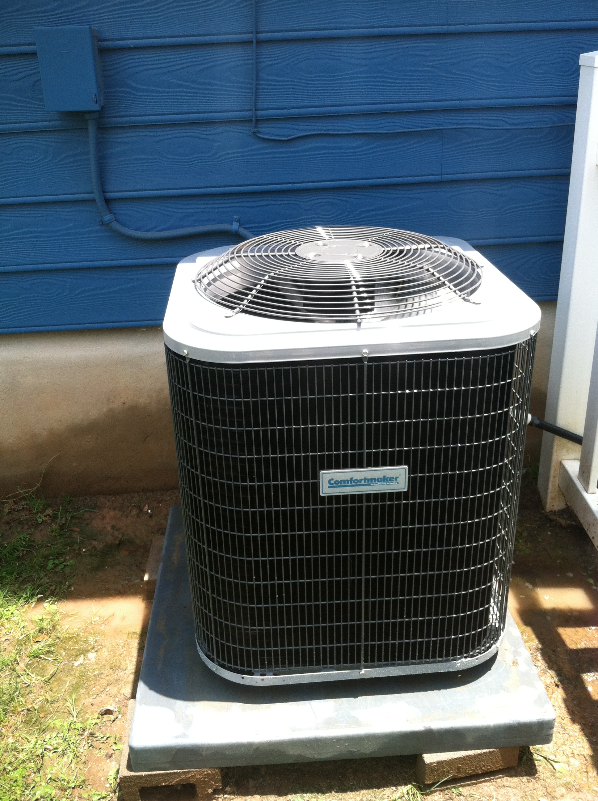 New condenser installation, Kyle, Tx, 2012