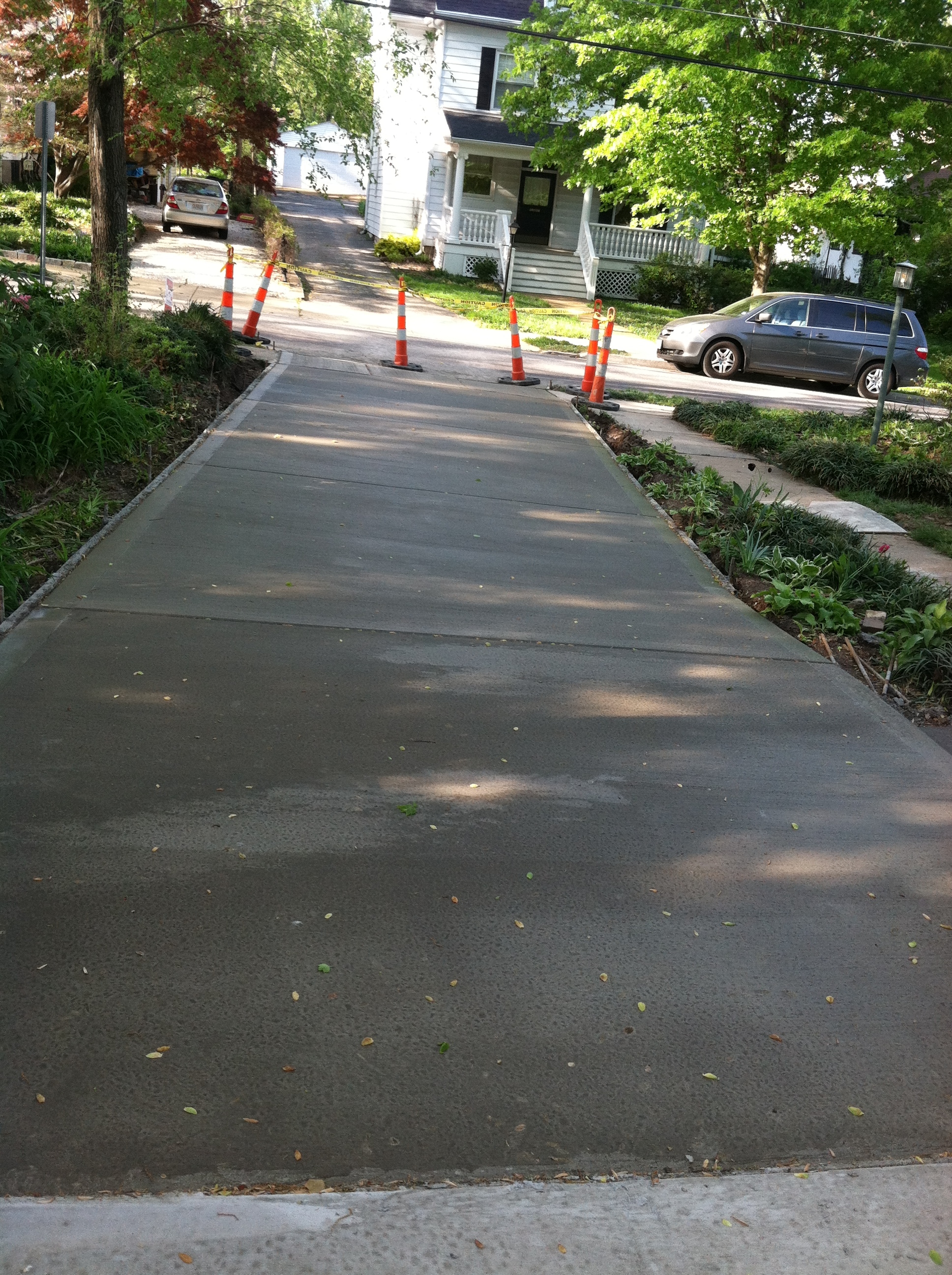last pour of driveway