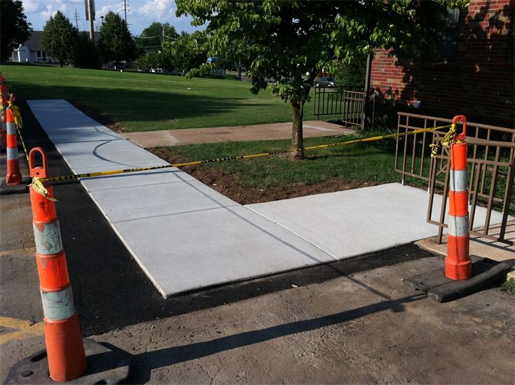 sidewalk repair at affton chamber of commerce