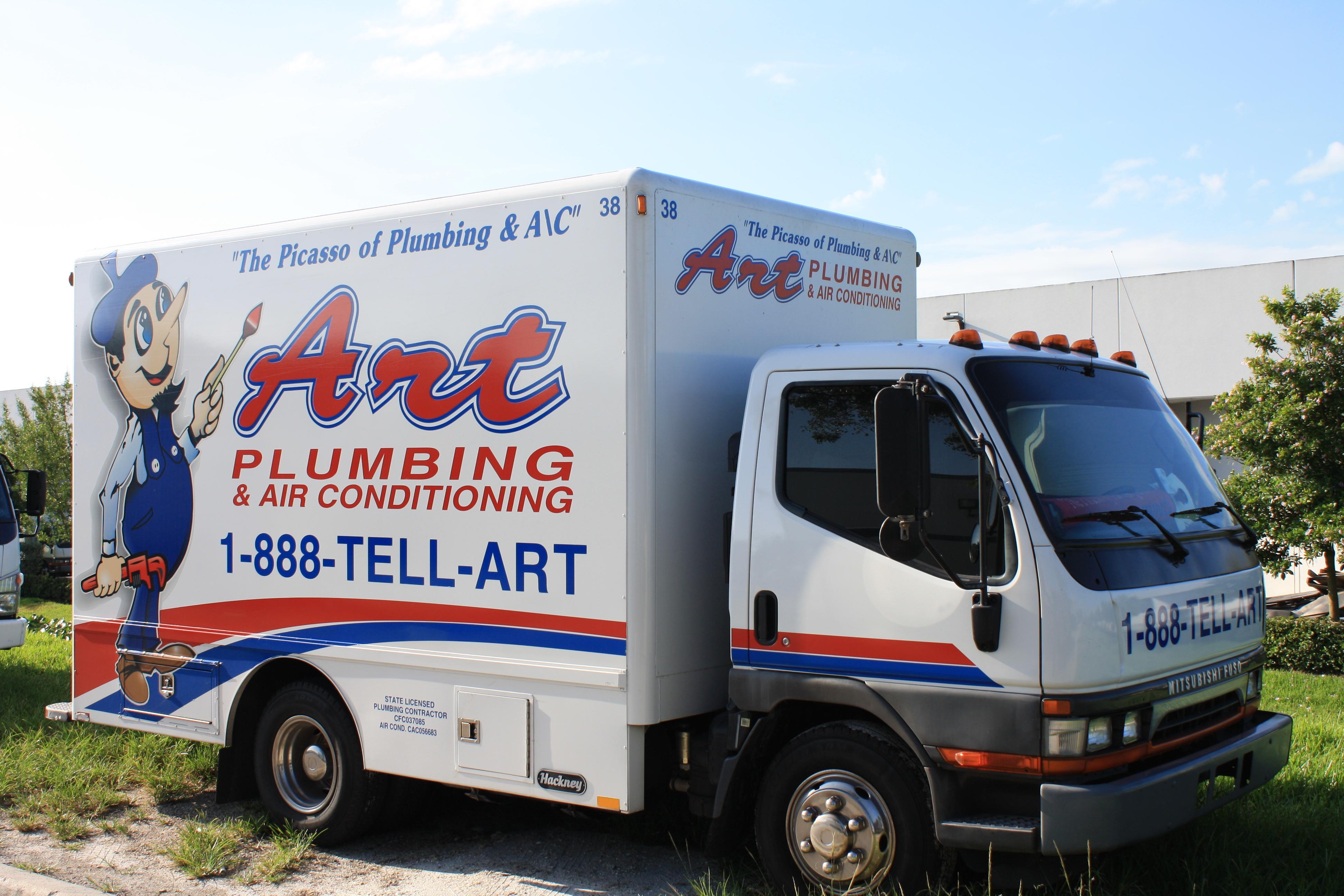 The Art Super Trucks - Warehouse on Wheels, We Get Your Done Fast! Art Plumbing, AC & Electric Coral Springs (954)752-1282