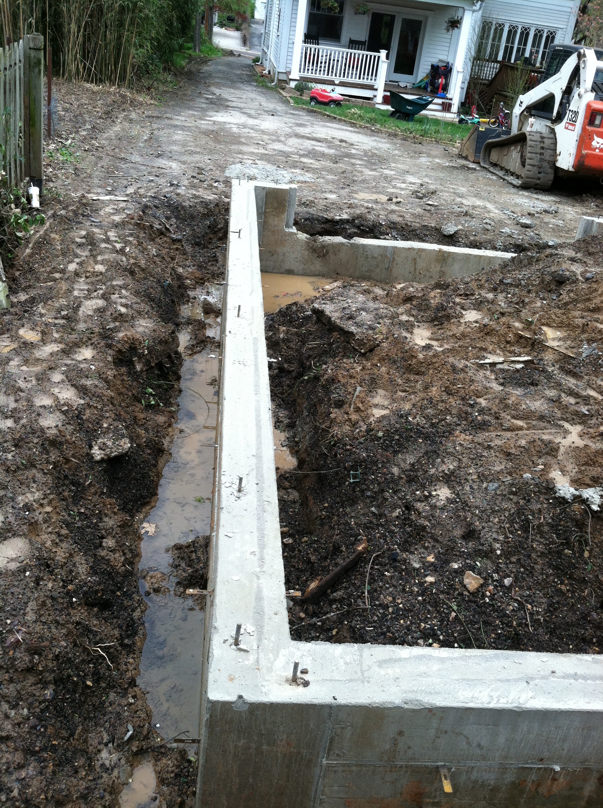 footing wall
